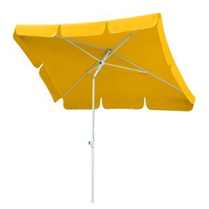 Parasol Ibiza staal/polyester wit/goudgeel staal/wit polyester/goudgeel 180x120cm