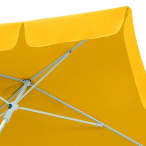 Parasol Ibiza staal/polyester wit/goudgeel staal/wit polyester/goudgeel 180x120cm