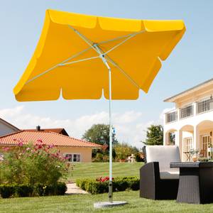 Parasol Ibiza staal/polyester wit/goudgeel staal/wit polyester/goudgeel 180x120cm