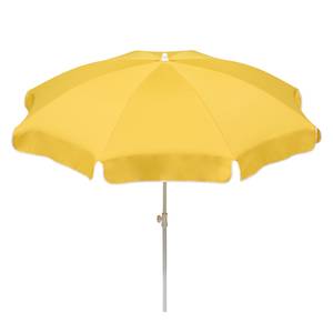 Parasol Ibiza Acier / Polyester Blanc Jaune doré 200cm