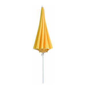 Sonnenschirm Ibiza Stahl/Polyester - Weiß/GoldGelb - Durchmesser: 240 cm