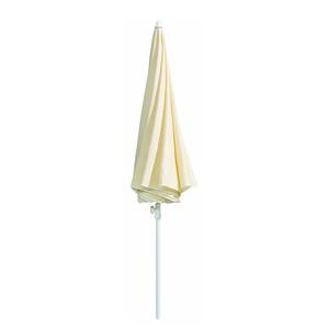 Parasol Ibiza Acier / Polyester - Blanc / Naturel - 240cm