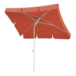 Parasol Ibiza staal/polyester wit/terracottakleurig -180x120cm