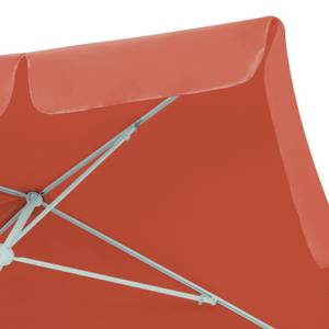 Sonnenschirm Ibiza Stahl/Polyester Weiß/Terracotta 180 x 120 cm