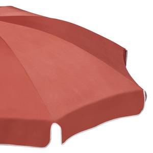Sonnenschirm Ibiza Stahl/Polyester - Weiß/Terracotta - Durchmesser: 200 cm