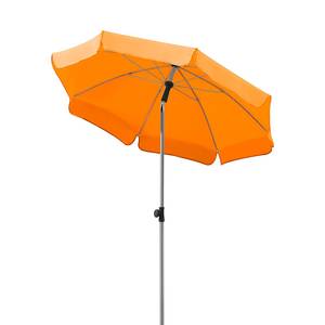 Parasol Micco I staal/polyester - zilverkeurig/mandarijnkleurig