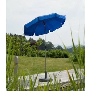 Sonnenschirm Micco I Stahl/Polyester - Silber/Royalblau