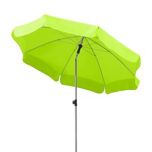 Parasol Micco II staal/polyester - zilverkeurig/appelgroen