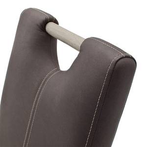 Gestoffeerde stoelen Alessia kunstleer - Bruin/ Sonoma eikenhoutkleurig