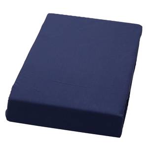 Drap-housse Domoline Tissu mélangé - Bleu foncé - 90-100 x 200 cm