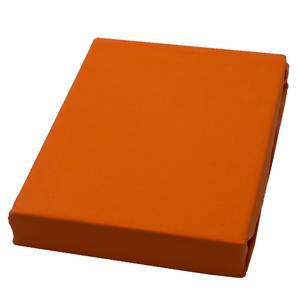 Drap-housse Domoline Tissu mélangé - Orange - 150 x 200 cm