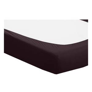 Drap-housse Domoline Tissu mélangé - Noir fumé - 90-100 x 200 cm