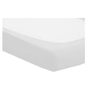 Drap-housse Domoline Tissu mélangé - Blanc - 90-100 x 200 cm