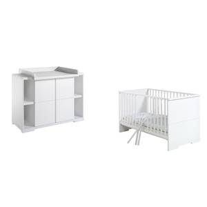 Babyzimmer-Set Maximo- Weiß Weiß - Holzwerkstoff