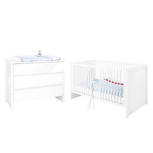 Chambre de bébé Aura Sapin massif - Blanc Large ensemble économique pour chambre de bébé Aura