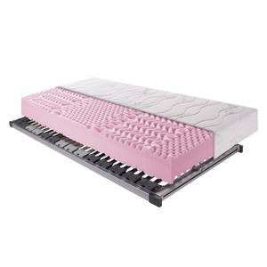 Ensemble économique Exclusiv Sleep Matelas de mousse froide + Sommier à lattes Platine (réglable) - 100 x 200cm - D2 souple