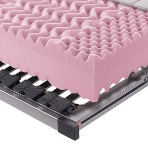 Ensemble économique Exclusiv Sleep Matelas de mousse froide + Sommier à lattes Platine (réglable) - 100 x 200cm - D2 souple