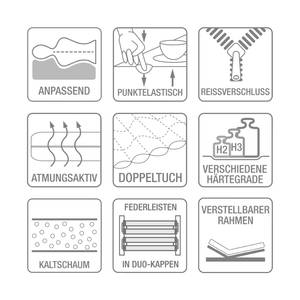 Sparset Exclusiv Sleep Kaltsachaummatratze + Lattenrost Platin (verstellbar) - 140 x 200cm - H2