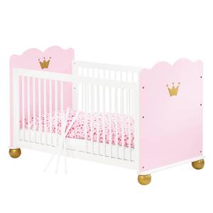 Chambre Prinzessin Karolin (2 éléments) Sapin massif Blanc / Rose