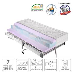 Ensemble économique Sleep Gel 5 Matelas en mousse froide et sommier à lattes Silver (réglage électrique) - 80 x 200cm - D2 souple