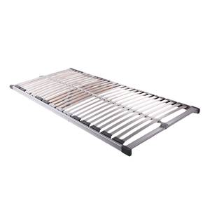 Set économique Sun Expres Matelas à ressorts bombés ensachés et sommier lattes gris argent (non réglable) - 120 x 200cm