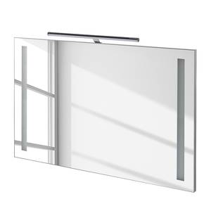 Miroir SE (avec éclairage) Aluminium - Largeur : 100 cm