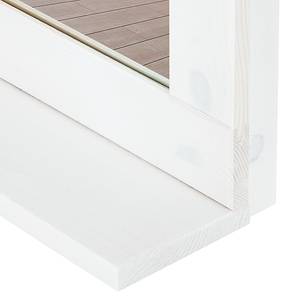 Specchio Senna I Legno massello di pino bianco - Bianco