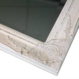 Specchio Varela VI Parzialmente in legno massello di paulonia - Bianco