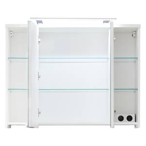 Armoire de toilette Adamo I Blanc brillant / Blanc - Largeur : 96 cm - Avec éclairage