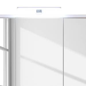 Armoire de toilette Adamo I Blanc brillant / Blanc - Largeur : 75 cm - Avec éclairage