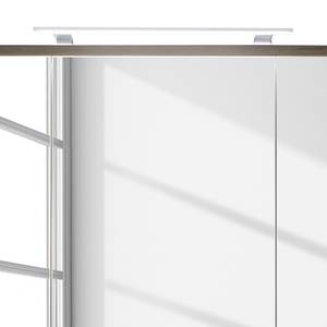 Spiegelkast Adamo I Eiken rookzilver look - Breedte: 96 cm - Met verlichting