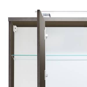 Armoire de toilette Adamo I Imitation chêne argent cendré - Largeur : 96 cm - Avec éclairage