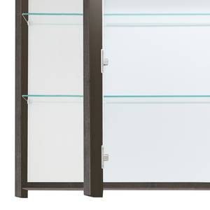 Spiegelkast Adamo I Eiken rookzilver look - Breedte: 96 cm - Met verlichting