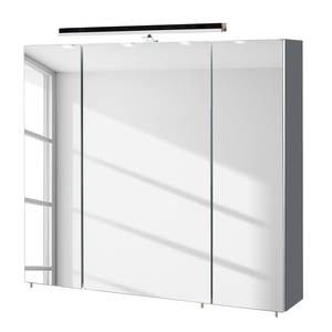 Armoire à miroir Alba (avec éclairage) Basalte - Largeur : 80 cm