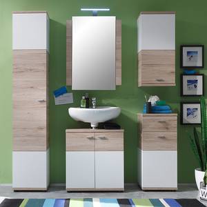 Armoire avec miroir Dano Imitation chêne de San Remo - Sans éclairage