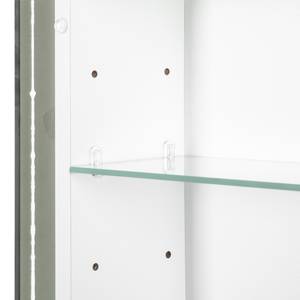 Spiegelschrank Entro (mit Beleuchtung) Silber - Holzwerkstoff - 50 x 74 x 14 cm