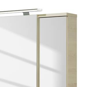 Armoire de toilette Fresh Line (avec écl Imitation pin Ida clair / Blanc brillant - Largeur : 100 cm