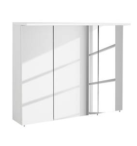 Armoire avec miroir Genf I Blanc brillant - Largeur : 100 cm