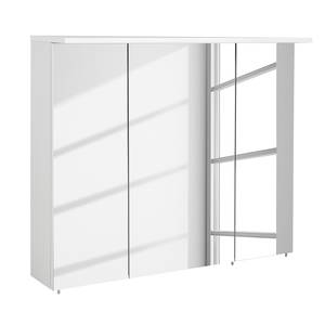 Armoire avec miroir Genf I Blanc brillant - Largeur : 90 cm