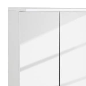 Armoire avec miroir Genf I Blanc brillant - Largeur : 90 cm