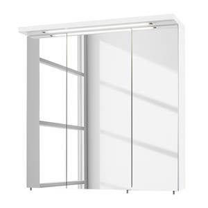 Armoire avec miroir Genf I Blanc brillant - Largeur : 70 cm