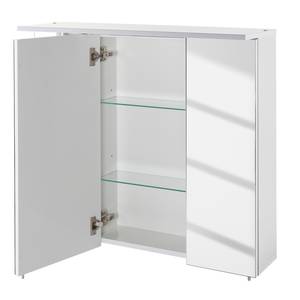 Armoire avec miroir Genf I Blanc brillant - Largeur : 70 cm