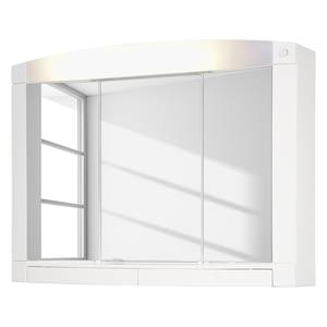 Armoire avec miroir Swing Blanc - Verre - Matière plastique - 76 x 58 x 18 cm