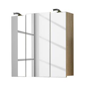 Armoire à miroir tare Imitation chêne de Sonoma, 3 portes