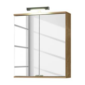 Armoire à miroir Welnezz Avec éclairage LED - Imitation pin argenté