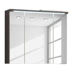 Spiegelschrank Wyntoon Inklusive Beleuchtung - Ulme dunkel Dekor - Breite: 80 cm