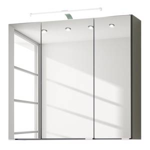 Spiegelschrank Zeehan I Inklusive Beleuchtung - Graphit - Breite: 70 cm
