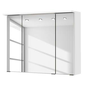 Armoire de toilette Zeehan II Avec éclairage - Blanc - Largeur : 80 cm