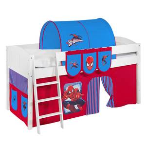 Spielbett IDA 4106 Spiderman weiß - mit Vorhang