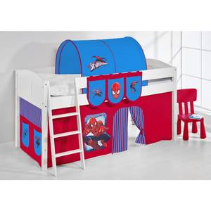 Spielbett IDA 4106 Spiderman weiß - mit Vorhang